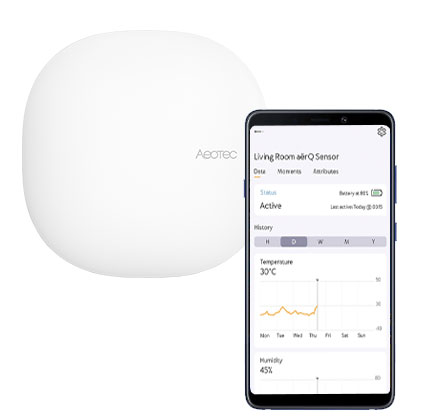 AEOTEC aërQ Temperature & Humidity Sensor (ZWA039-C) - AEOTEC aërQ