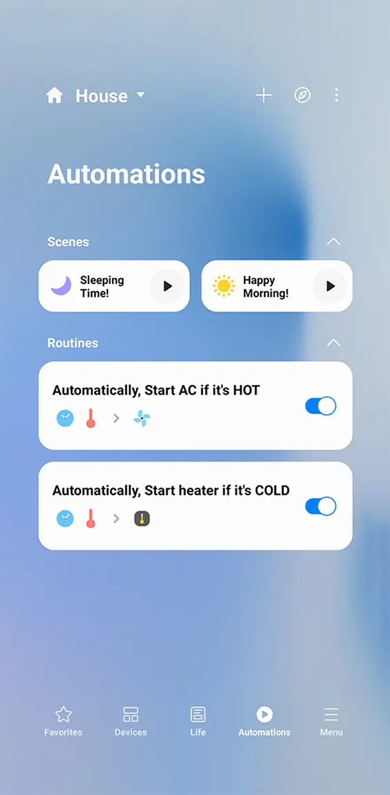 smartthings automation screenshots