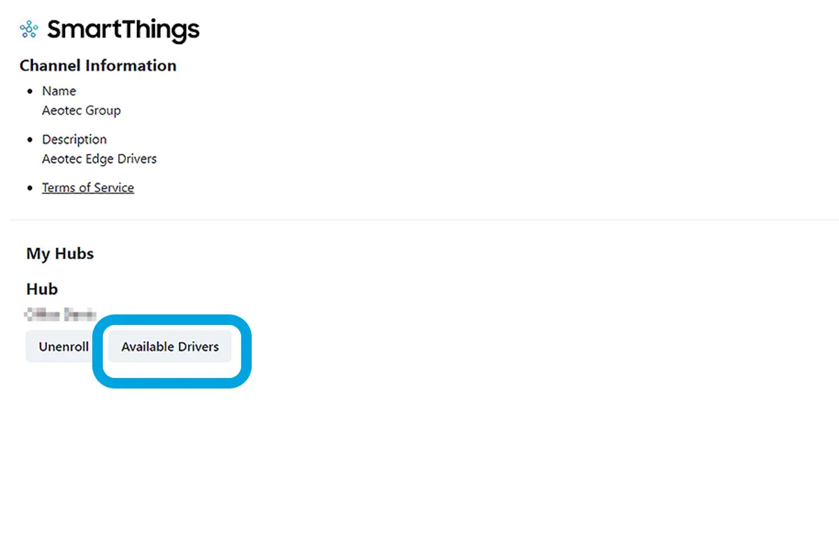 available drivers in smartthings